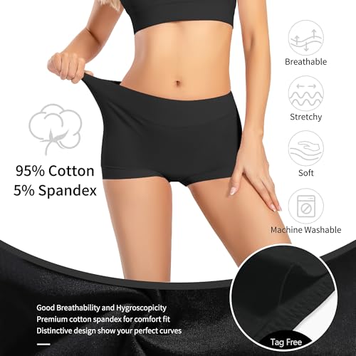 Migbean Boy Shorts Underwear for Women - Boxers for Women, Women's Cotton Underwear Boyshorts3