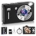 Digital Camera for Kids, FHD 1080P 44MP Point and Shoot Digital Camera with Face Detect, Smile Capture, 16X Zoom, 20 Filters, Anti Shake, 32GB SD Card Blcak Compact Vintage Camera for Kids Boys Girls