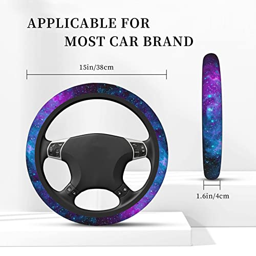 Purple Galaxy Steering Wheel Cover For Women Girls Universal 15 Inch Neoprene Auto Interior Car Accessories #TOP1
