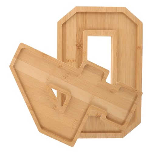 DIYEAH Plateau à Charcuterie en Bois Numéro 40 Grand Format Multifonctionnel pour Apéritifs et Goûter Plateau de Service Décoratif pour Anniversaire Planche Rangement Pratique