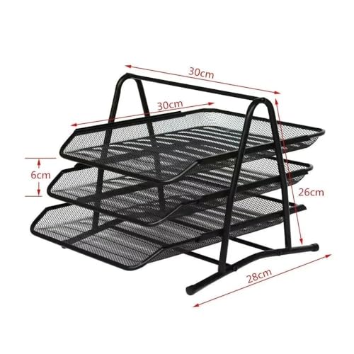 Porta documenti in metallo a tre livelli per forniture per ufficio Vassoio dati argento Sto nizer Der Sle File Rack per Home Office Desktop
