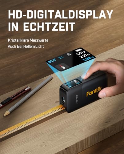 Fanttik A10 Pro 2-in-1 Laser Entfernungsmesser, HD IPS-Farbdisplay – Ansicht 3