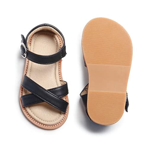 Girl's Open Toe Flat Sandals Summer Casual Sandals (Toddler/Little Kid) #TOP2