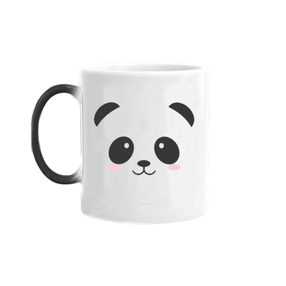 ZaH Coffee Mugs Ceramic Mug 11oz Pattern Changing Mug Heat Cups - Winter Holiday Cup (Panda)