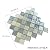 Casablanca Lantern 2x2 Glitter Glowing Blue Grey Glass Mosaic Wall Pool Tile for Kitchen Backsplash, Bathroom Shower, Accent Decor (Box of 5 Sheets)