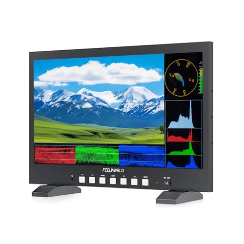 Image of FEELWORLD FVM215 21.5 Inch Ultra Bright 1000nit 3G-SDI 4K HDMI Desktop Broadcast Monitor with Waveform, 3D LUT Professional Color Calibrate Director's Monitor