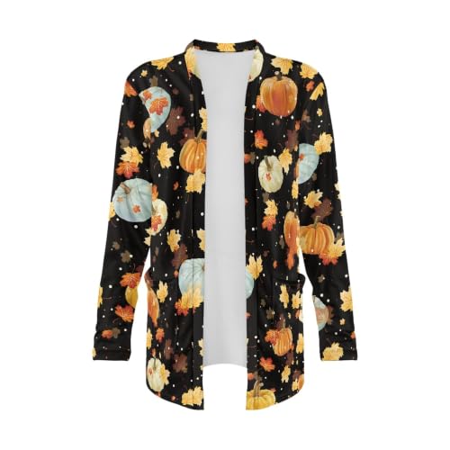 Image of Cardigan Sweaters for Women Long Sleeve Cardigan Soft Drape Open Front Fall Dusters V-Neck Jackets Dressy Loose Coat