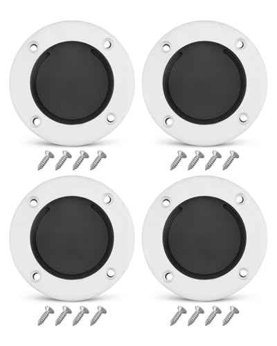 Xumdovipu 3876-3 Boat Scupper Valve Kit 2-7/8" Self-Bailing Cockpit Drain Rubber Flapper Valve with Gasket Flush Mount Scupper with Retainer Ring and Screws, 4 Pack