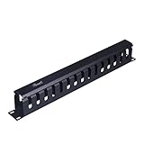 Rosewill 1U 19 Inch Rack Mount Horizontal Cable Management with Mounting M6 Screws, Finger Duct Cable Manager with Cover (RSA-1UCA001)