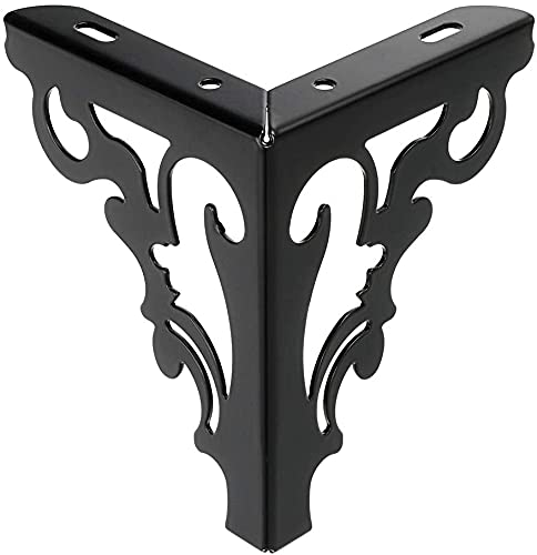 WZCMLJ Set van 4 zwarte meubelpoten, 15 cm, metalen kastpoten, doe-het-zelf tafelpoten, kastpoten, voor stoelen, kast en bank, andere meubelpoten