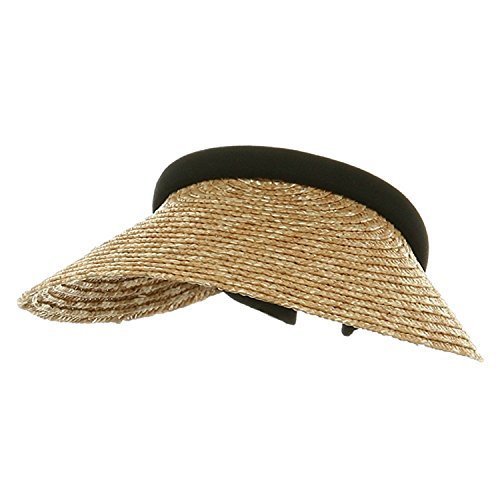 Buy MG Ladies Sewn Braid Wheat Straw ClipOn Visor (Natural) at Amazon.in
