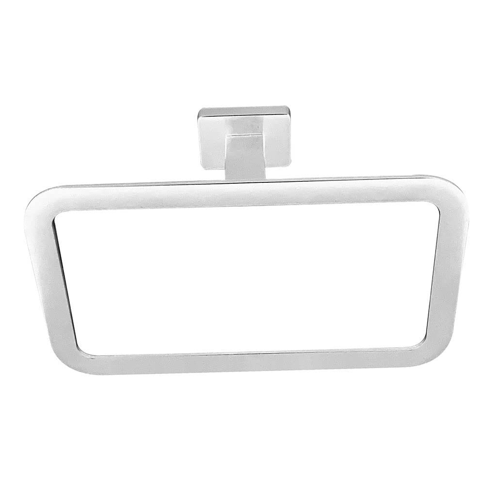 Pack Conjunto de 4 Accesorios de baño con Acabado Blanco Mate. Toallero de Anilla, toallero de Barra, Percha y portarrollos