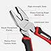 ARROW Linesman Pliers, 8-inch High Leverage Diagonal Pliers Tool with Comfortable TPR Handle, High Carbon Steel, Wire Cutter for Electric and Daily Use