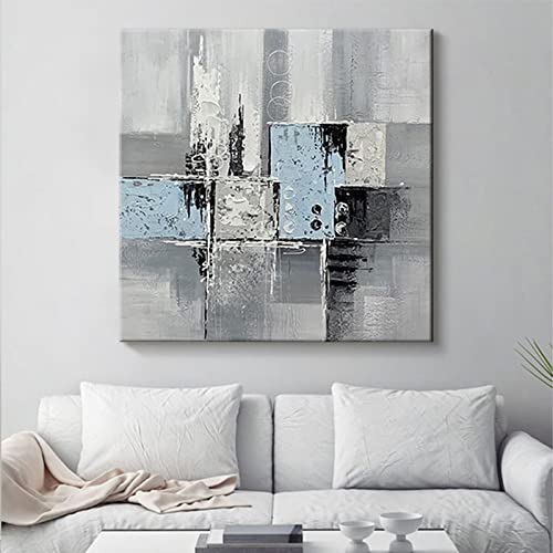 Tableau moderne abstrait peinture main art mural texturé - 6