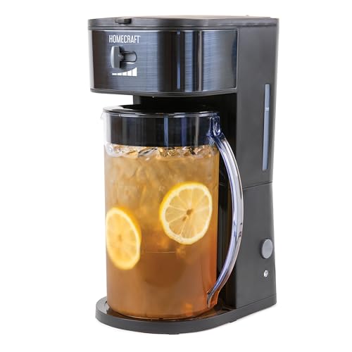 Homecraft 3-Quart Iced Coffee and Tea Maker with Filter Basket, Flavor Enhancer, Adjustable Brew...