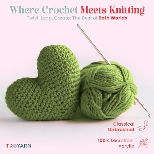 Image of Troyarn Summer Microfiber Acrylic Yarn, 4 Skeins, Apple Green | Microfiber acrylic yarn, 4 Skeins, Apple Green, light crochet and knitting projects