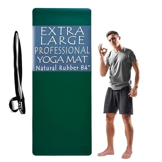 Tatago Extra Long Yoga Mat for Men & Women-{84"x30"}-Natural Rubber Non Slip Long & Wide Pilates Mat -The Perfect XL Hot Yoga Mat , AB Mat, or Gym Mats for Home Workout Mat for Home.-Wonderful Large Exercise Mat for Kids too! (Green)