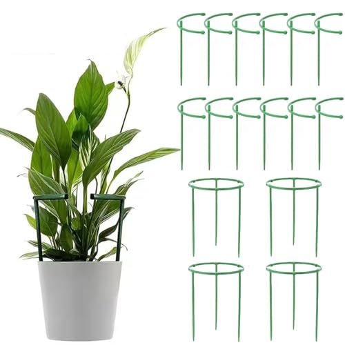 12 Packungen Pflanzenstütze Pflanzenhalter für den Garten, Kunststoff Garten Pflanzen Stütze Blumenstütze Pflanzenstützen für Topfpflanzen, Gemüse, Rosen, Hortensien, Blumen