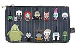 Loungefly x Nightmare Before Christmas Chibi Characters Zippered Pouch (Black, One Size)