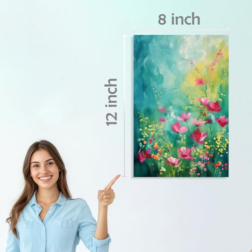 Image of SiddArtify Vibrant Floral Oil Painting Art Print Set - 300GSM Board - 8x12 Inch - Pack of 6 Wall Room Decoration art Poster Prints