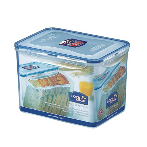 LOCK & LOCK Easy Essentials Food lids/Pantry Storage/Airtight containers, BPA Free, Rectangle-16.5 Cup-for Beans, Clear - Thumbnail 7