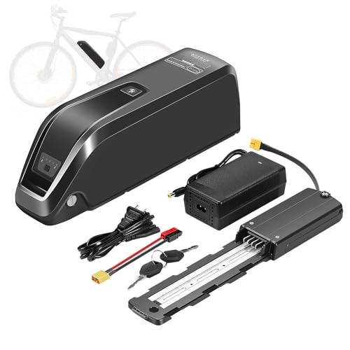 Airuxuan 48V HL Ebike Battery 20Ah Electric Bike Battery with Charger, Safe Lock, Led Indicator Light, Base for 250-440W Electric Bicycles Motor