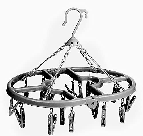 Hampine Séchoir à linge robuste 20 pinces à linge pour petits vêtements, chaussettes, sous-vêtements, vêtements de bébé et séchoir pour intérieur/extérieur Cover