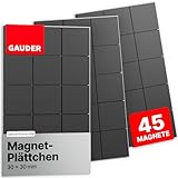 GAUDER Magnetplättchen selbstklebend groß (30 x 30 mm) | Selbstklebende Magnete | Klebemagnete für Fotos & mehr