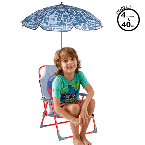 Idea Nuova Kids Outdoor Beach Chair With Umbrella, Spiderman #TOP5