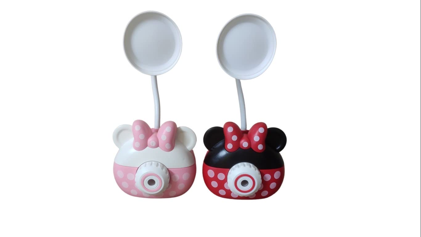 LIGHTER HOUSE� Kitty LED Desk Lamp Pencil Sharpener Cartoon Animal Table Lamp for Kids Blue Pen Holder Student USB Eye Protection Reading Light Description (01 Pc.) Random Colour-image-1