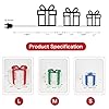 SANHSEHOME Set of 3 Christmas Lighted Gift Boxes, 140 LED Light Up Present Boxes for Christmas Decorations Indoor Outdoor Yard Xmas Tree Holiday Party Lawn Porch Home Decor (3 Colored Bow) #1