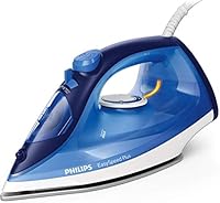 Philips EasySpeed Plus Steam Iron with Ceramic Soleplate, 150g Steam Boost and Built-In Calc-Clean Slider, 2400W, Blue, GC2145/29