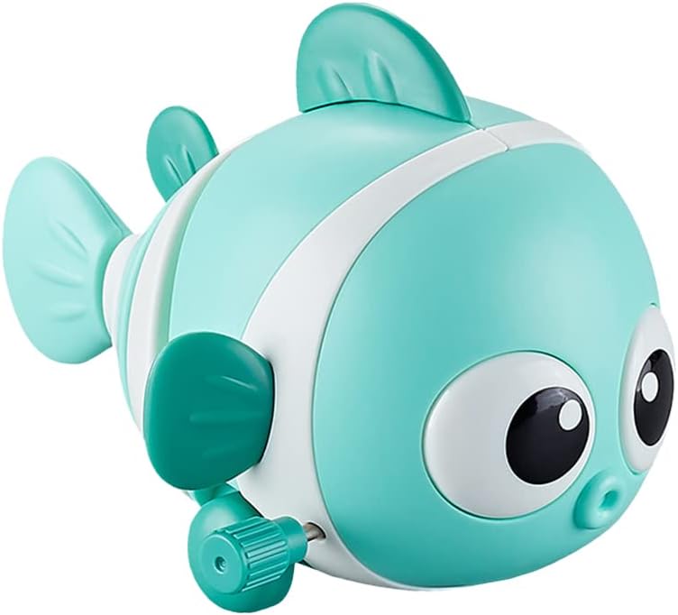 お風呂 おもちゃ ゼンマイ式 お水遊びおもちゃ 動く魚 フローティングウォータートイ 赤ちゃん キッズ かわいい動物 遊びいっぱい 浴槽 プール おもちゃ 男の子 女の子 1歳 2歳 3歳 (グルーン)