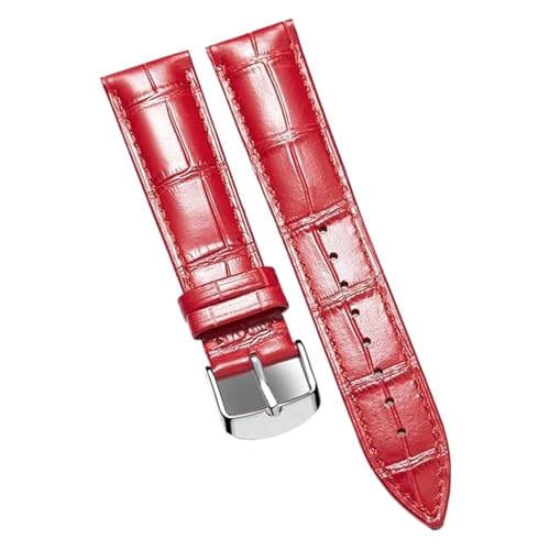 Bracelet de montre en cuir rouge yingyingjia 14mm souple et durable