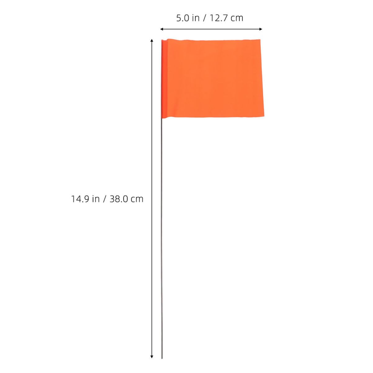 Alipis 25pcs Measuring Marker Flags for Landscape High Visibility Distance Flags with Wire Poles for Easy Installation and Reliable Marking Various Applications