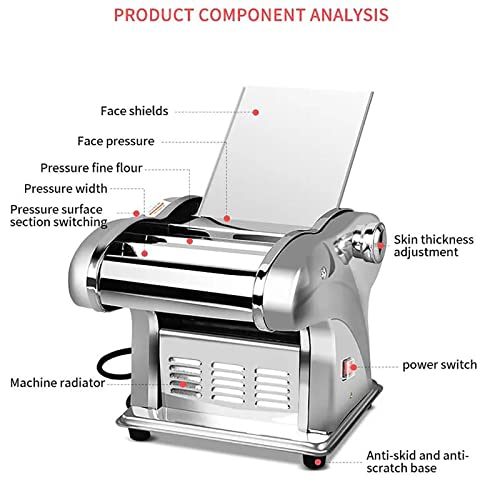 Machine à pâtes électrique VOYADE avec presse réglable à 6 vitesses, modèle rouge
