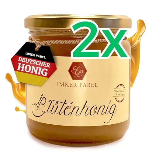 Rohhonig Deutscher Honig direkt vom Imker rein naturbelassen & ungefiltert nicht erhitzt Blütenhonig Bienenhonig ohne Zusätze aus Familienimkerei 1kg | Imker Pabel