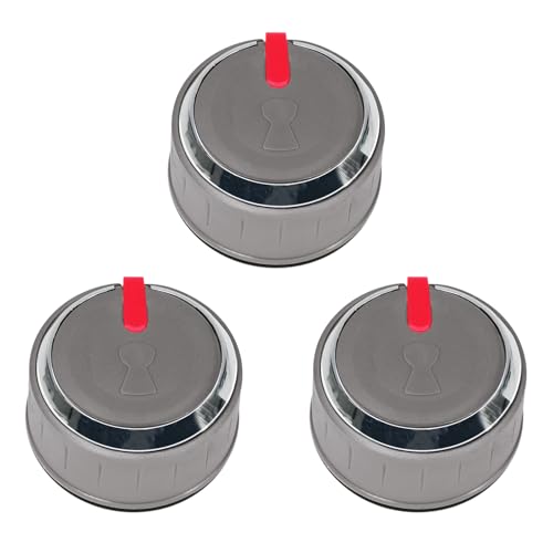 Bghdas 66047/66048 Set of 3 Control knobs for Weber Genesis II E/SE Series (Model Years 2017 and Newer) (Main Burner Knob)