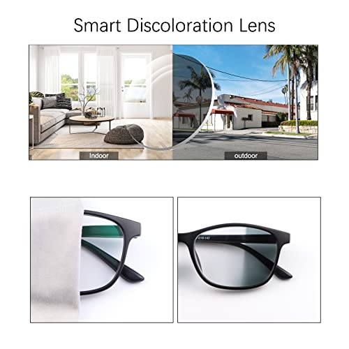 Transition Photochromic Nearsighted Distance Glasses For Men Women Spring Hinge Myopia Shortsighted Anit UV Sunglasses3