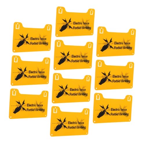 Signalisation clôture électrique en PVC robuste KOMBIUDA pour sécurité industrielle, 10 pcs