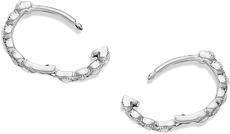 gorjana - Madison Shimmer Huggies 1/2" - 18k Gold Plated or Silver Plated Brass - Radiant Cubic Zirconia - Surgical Steel Post - Secure Closure