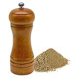 Molinillo de pimienta/sal de madera, molinillo de cerámica ajustable, pequeño...