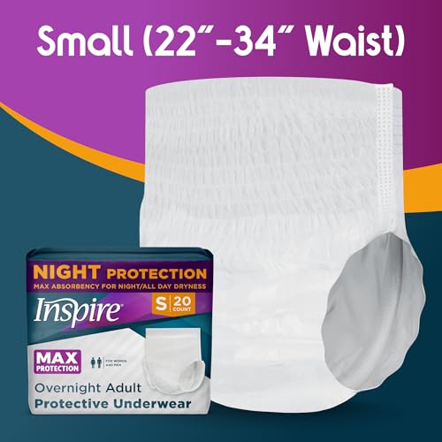Image of Inspire Adult Diapers Women or Men - MAX Absorbency | Our Most Absorbent and Dry, Incontinence Underwear for Women or Men | Leak Proof Diaper Overnight or Daytime for Heavy