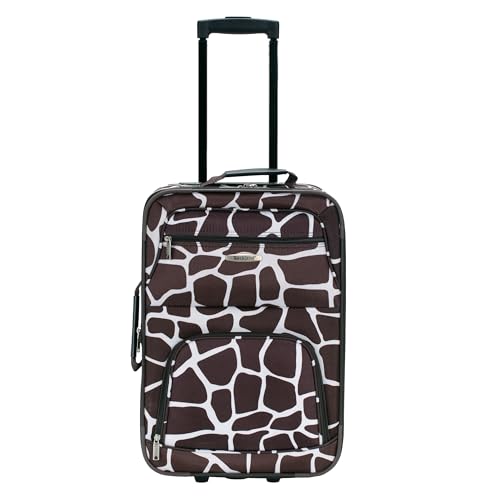 Image of Rockland Fashion Softside Upright Luggage Set, Expandable, Giraffe, 2-Piece (14 /19)