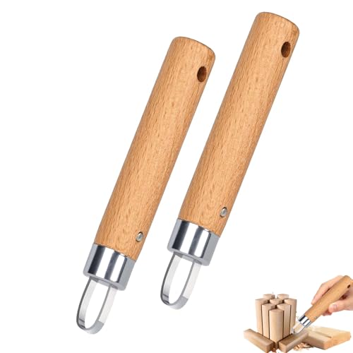 2PCS Kit Intaglio Legno, Raschettino per Bambini Con Lama Rotonda, Previene Le Lesioni, Coltelli Da Intaglio Legno, Per per Adulti, Bambini, Principianti, Falegnami, Artisti