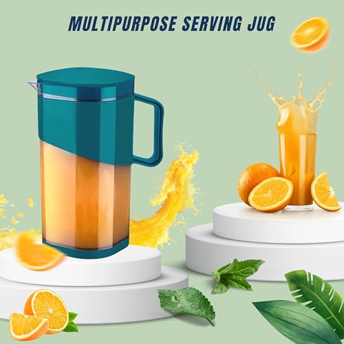 Image of Signamio 1800 ML Water Jug - Elegant Jug for Water and Juice Serving, Ideal Water Jugs for Dining Table - 1800 ML Capacity, Durable and Stylish Design for Home and Office Use-Green