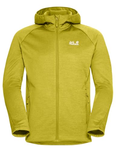 Jack Wolfskin Herren Peak District Hooded Fz M, Chartreuse, XL EU – Ansicht 4