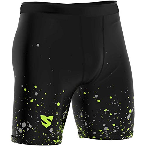 SMMASH Professionnel de Sport Legging Court Hemmes Ultra Leger Compression Running Ocr, Pantalon Jogging Hommes, Matériau Antibactérien, Fabriqué dans l'UE Cover