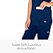 Grey's Anatomy Women's Two Pocket V-Neck Scrub Top with Shirring Back, Indigo, X-Large