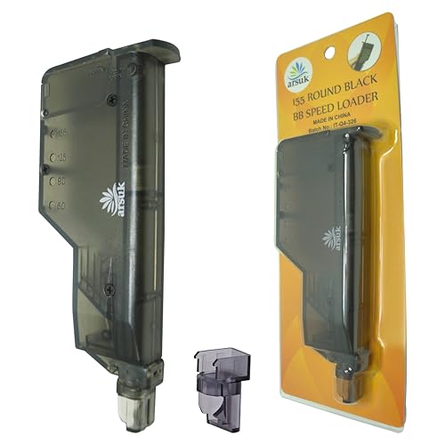ARSUK Airsoft Speed Loader 6 mm mit Adapter – 155 Schuss – Schwarz – Schnelllader für BB‑Kugeln – Speedloader zum schnellen Nachladen von Airsoft‑Magazinen, Pistolen & Gewehren ARSUK Airsoft Speed Loader 6 mm mit Adapter – 155 Schuss – Schwarz – Schnelllader für BB‑Kugeln – Speedloader zum schnellen Nachladen von Airsoft‑Magazinen, Pistolen & Gewehren